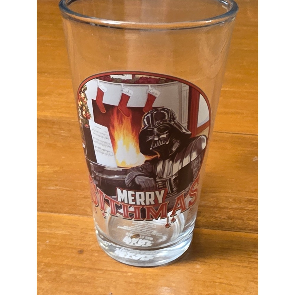 Star Wars Darth Vader Merry Sithmas 16oz Pint Glass Silver Buffalo Holiday Cup